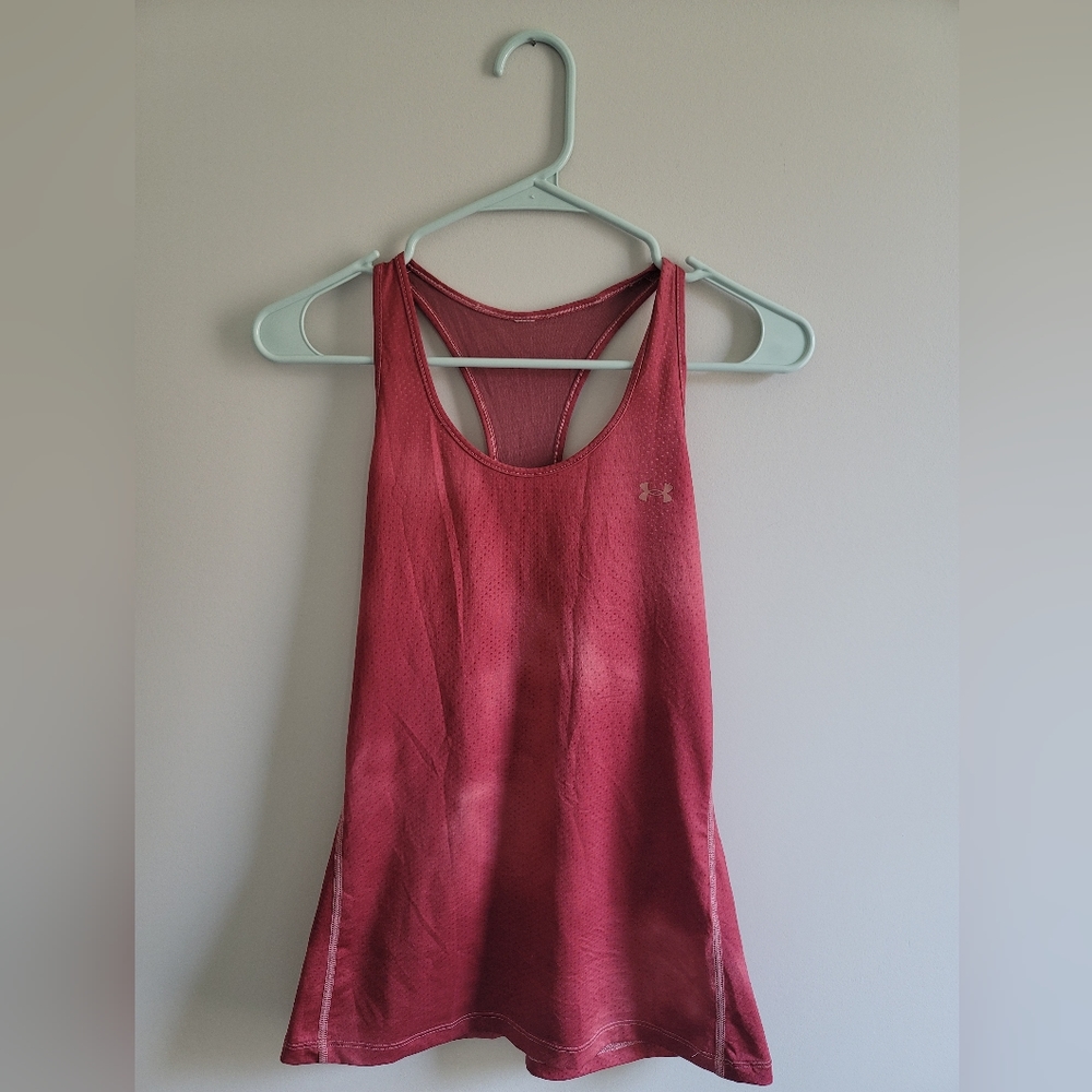 Under Armour Workoit Tank, Size SM, Red
